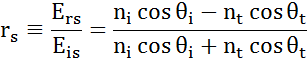 amplitude-reflection-coefficient-for-s-polarized-light